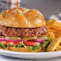Build Your Own Burger · 1/2 lb. of Fresh Angus Beef
served on a Brioche bun
choice of fries, onion rings, or Brit's ...