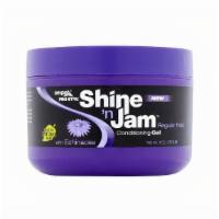 Ampro Shine 'N Jam Conditioning Gel Regular Hold 8Oz · Shine ’n Jam® Regular Hold - free of alcohol, parabens, wax, petrolatum and silicones. This ...