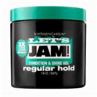 Softsheen-Carson Let'S Jam! Conditioning & Shine Gel Regular Hold 14Oz · This Shining & Conditioning Regular Hold formula has micro-emulsion technology for hold and ...
