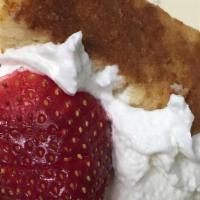 Strawberry Shortcake · House-made shortcake, fresh strawberries, whipped cream.