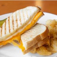 Grilled Cheese Sandwich · Made with cheddar and white cheddar cheese