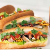 Vietnamese Sandwich (Banh Mi) · Chicken and fresh Asian herbs