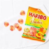 Haribo Big Bag Candy · Gold bears, peaches, sour spaghetti, happy cherries.
