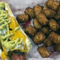 Nathans Chili Dog · PIctured: World-famous Nathan Hotdog topped with Spicy Brown Mustard, DOG Chili, Hot Nacho C...