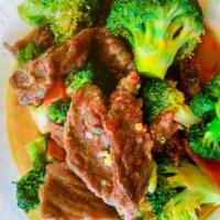 Broccoli Beef · Served with steam rice or fried rice.