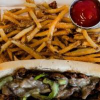 Angus Beef Cheesesteak Combo · 100% Fresh Angus Beef, served with our classic fries and drink!