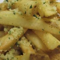 Truffle Parm Fries · French fries topped with truffle and parmesan cheese.