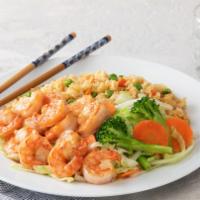 Shrimp Teriyaki · Served with mixed vegetables and steamed rice
