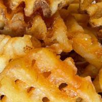 Fries · Crispy Waffle Fries (vegan option)