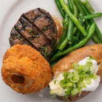 Bacon Wrapped Filet Mignon · Eight-ounce center cut filet. The steak that made the derby famous!