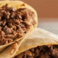 Only Meat Burrito · Your choice of meat, onions, cilantro, and salsa.