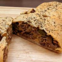 Steak Stromboli · Our secret sauce, Real Beef steak 100% real cheese in our fresh dough.