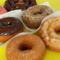 Six All Cake Donuts · Mix may contain cakes in flavors of plain, blueberry, glazed, chocolate glazed, maple glazed...