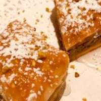 Baklava · An assortment of pistachio and walnut filled pastries.
