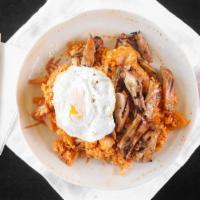 Kimchi Fried Rice · Gluten free. Korean style stir-fried rice with kimchi and your choice of meat.