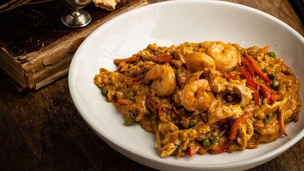 Curried Chicken And Shrimp Paella · 