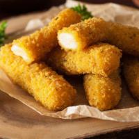 Mozzarella Sticks · Deep-fried cheese sticks.