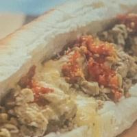 Chicken Cheese Steak · Your Choice of Steak or Chicken, Sautéed Onions, Provolone, Lettuce, Tomato,. and Mayo. on a...