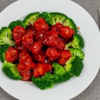 General Tsos Chicken · Crispy chunks of chicken sautéed in special spicy sauce.