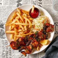 Grilled Shrimp Platter · Served with 2 sides.