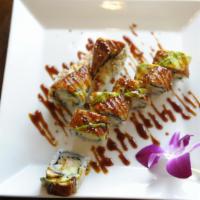 Black Dragon Roll · Shrimp tempura inside, eel, and avocado outside with eel sauce. Fully cooked roll.