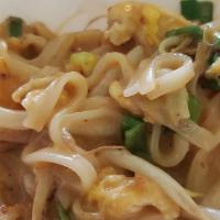 Pad Thai Curry · Rice noodles stir fried with eggs, green onions and sprouts in a special coconut milk and cu...