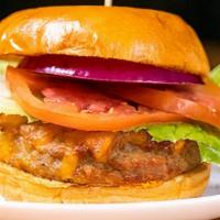 Fuel Turkey Burger · Turkey Burger, Tomato, Lettuce, Red Onion, Pickles