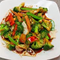Healthy Vegetable Combination · No msg less salt and no oil. special steamed dishes with choice of white brown or garlic sau...