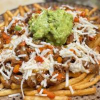 Carne Asada Fries · Marinated grilled steak or grilled chicken seasoned with our house spices on crispy french f...