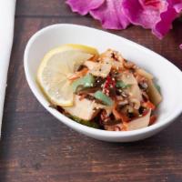 Ika Sansai Salad · Smoked Squid and Vegetables with Vinegar Dressing