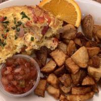 Denver Omelette · Ham, onions, and bell peppers.
