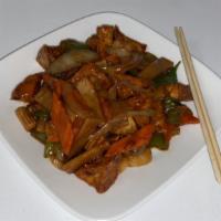 Bean Curd Szechuan Style / 四川豆腐 · Spicy, vegetarian. Served with white rice.