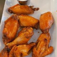 Wild Wings · Fried bone-in wings: BBQ, buffalo hot, habanero jelly, lemon pepper.
