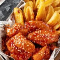 6Pcs Wing Combo · Any one flavor, fries or rice, pickled radish and 20oz drink.