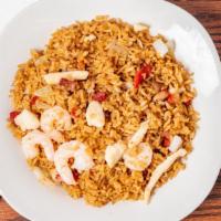 Combination Fried Rice (Party Tray (4Lg)) · Shrimp, pork, and chicken.