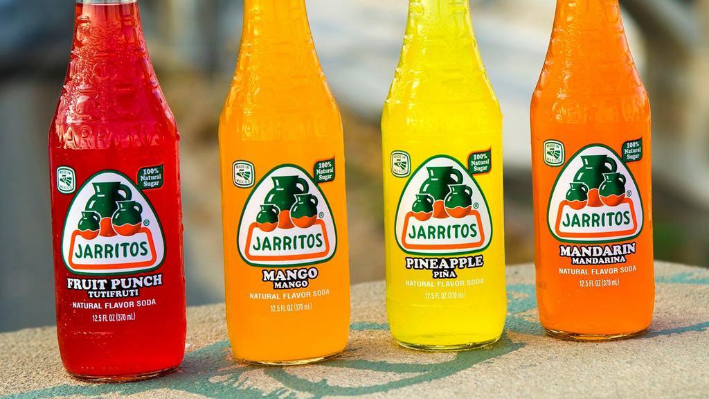 Jarritos · Delicious Mexican fruit flavor sodas. Our flavors: fruit punch, pineapple, mango, mandarin, lime, apple, tamarind, Guava .
