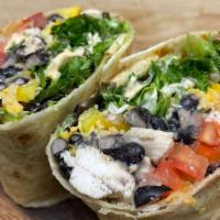 Mexican Wrap · Filled with Spinach, Peppers, Mushrooms, Pico De Gallo, Black Beans, Mexican Cheese, and Ran...