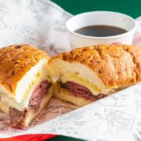 French Dip · Roast beef and butter with au jus on the side.