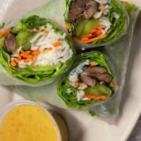 Fresh Salad Rolls · Served With Peanut Sauce, With Your Choice Of Grilled Pork, Tofu, Shrimp