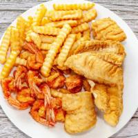 Shrimp & Fish Combo · 1/2 Pound Shrimp(steamed or fried) and 3pcs Whiting or Trout OR 2pcs Catfish