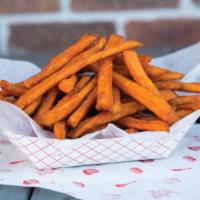 Sweet Potato Fries · Lightly salted sweet potato fries.