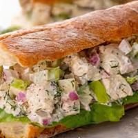 Chicken Salad Sub · A fresh homemade chicken salad with cheese.