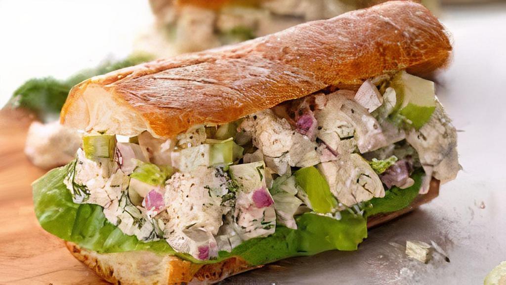 Chicken Salad Sub · A fresh homemade chicken salad with cheese.