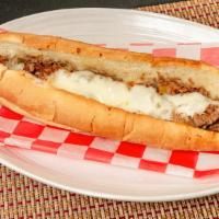 Steak And Cheese Sub · Top quality beef with caramelized onion, bell peppers and provolone.
Lettuce , pickles and t...