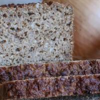 Onion And Garlic Pacha Bread (Loaf) · Sprouted  buckwheat, onion, sprouted sunflower seeds, white miso, apple cider vinegar, garli...