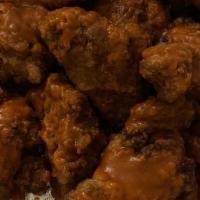 Breaded Buffalo Wings (20 Pieces) · Served with your choice of hot sauce or barbecue sauce on the side and side of ranch or blue...