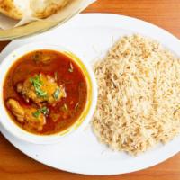 The Classic Chicken Curry · Our traditional curry is tangy with rich Pakistani spices and cooked with your choice of mea...