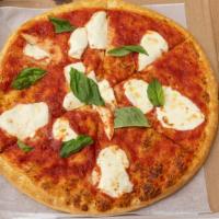 Margherita Pizza · Tomato sauce, fresh mozzarella, and shredded basil drizzled with olive oil. Our unique pizza...