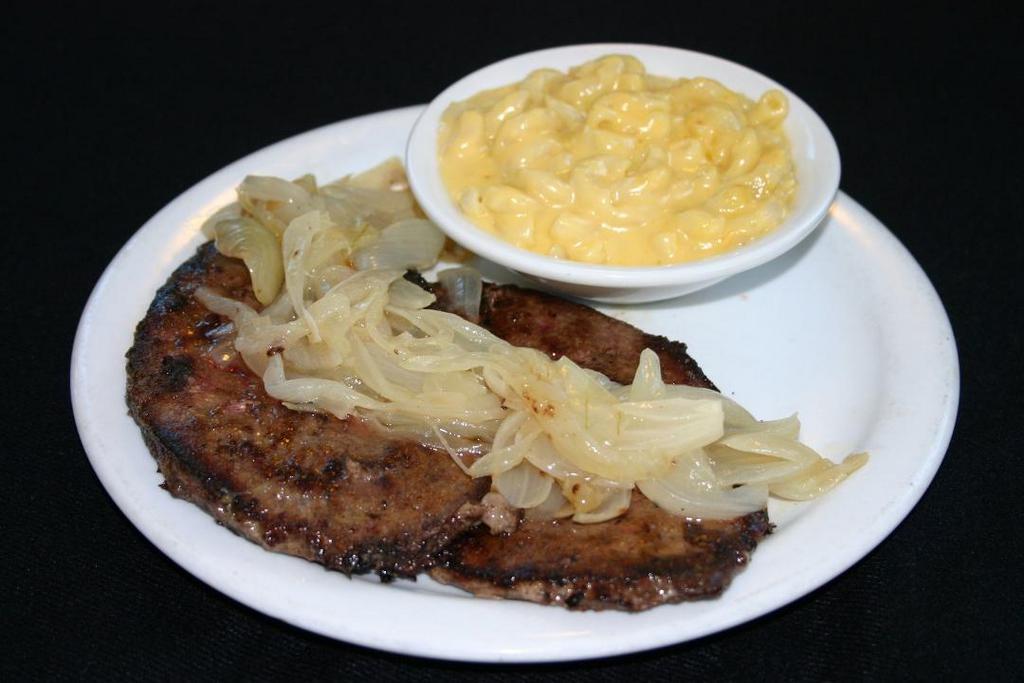 Grilled Liver & Onion · Served with 2 Sides.