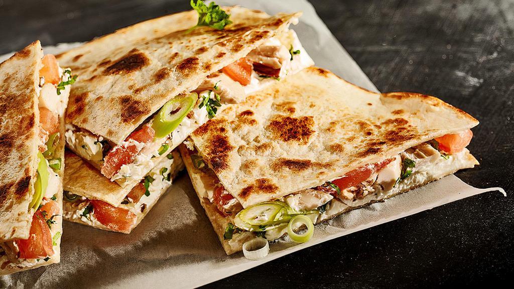 Quesadilla · Grilled Chicken or Beef Quesadillas with Fries